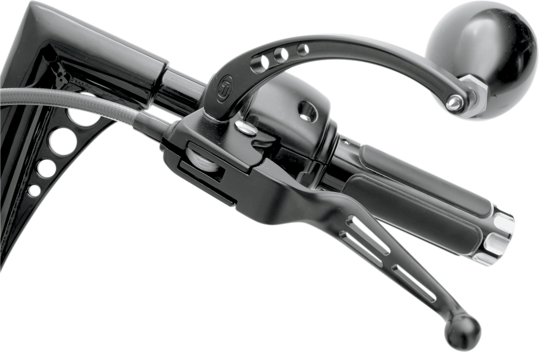 DRAG SPECIALTIES Levers - Slotted - Black H07-0769B