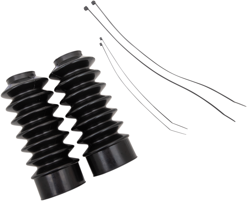 DRAG SPECIALTIES Rubber Fork Boots - 39 mm - 7" L C23-0219