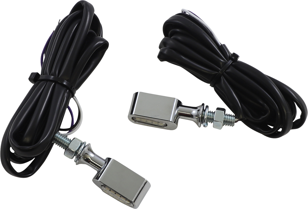 DRAG SPECIALTIES Marker Light - Clear/Amber - Chrome L22-6042CE