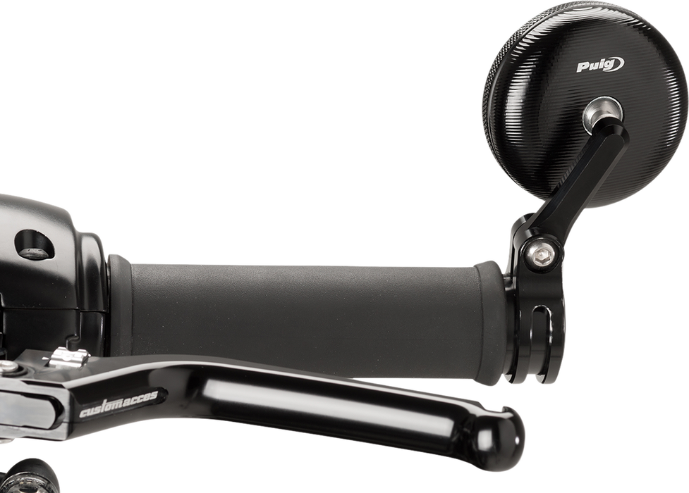 PUIG HI-TECH PARTS Mirror - Tracker - Rear View - Round - Black 9506N