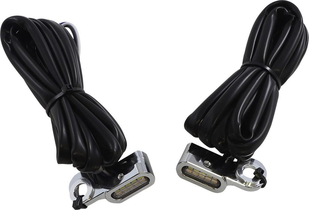 DRAG SPECIALTIES Marker Lights - White/Amber - Chrome L22-0229DCE