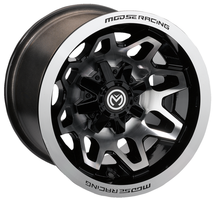 MOOSE UTILITY Wheel - 416X - Front/Rear - Machined Black - 12x7 - 4/156 - 4+3 416M127156GBMF4