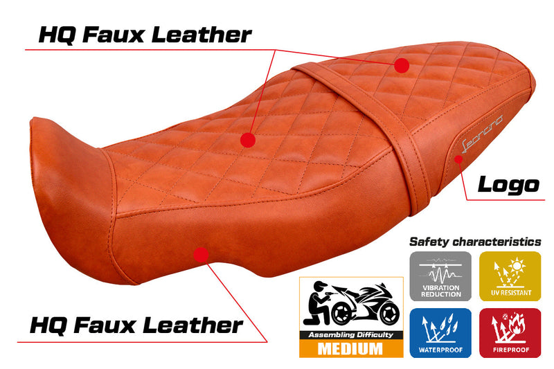 Benelli Leoncino 800 2022-2024 Seat Cover Tappezzeria Italia in Brick Vintage