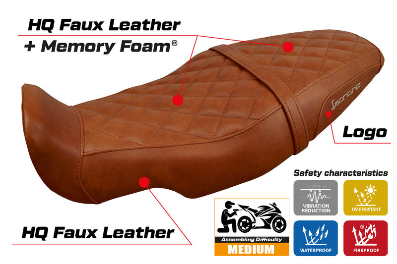 Benelli Leoncino 800 2022-2024 Seat Cover Tappezzeria Italia Comfort in Brown Vintage