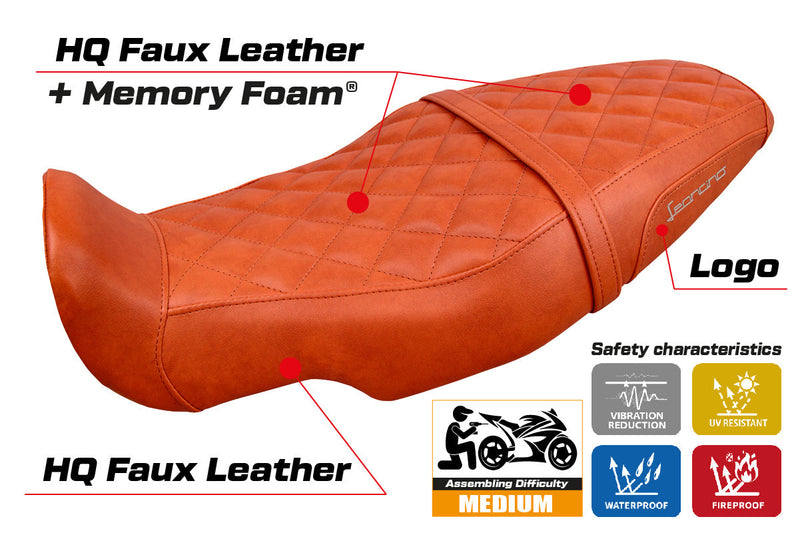 Benelli Leoncino 800 2022-2024 Seat Cover Tappezzeria Italia Comfort in Brick Vintage