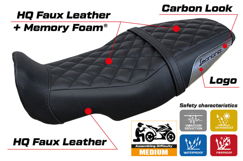 Benelli Leoncino 800 2022-2024 Seat Cover Tappezzeria Italia Comfort in Grey and Black