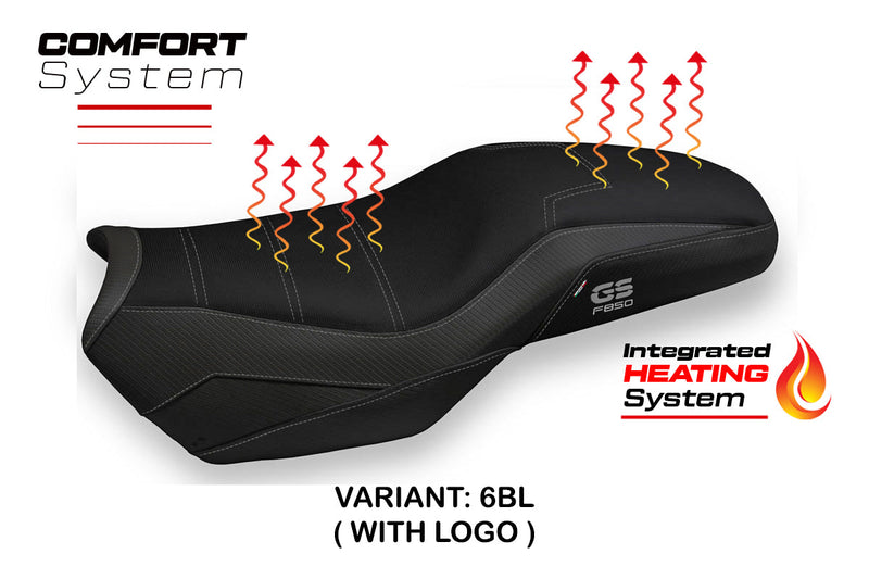 BMW F850GS 2019-2024 Comfort Heated Seat Cover Tappezzeria Italia in Black