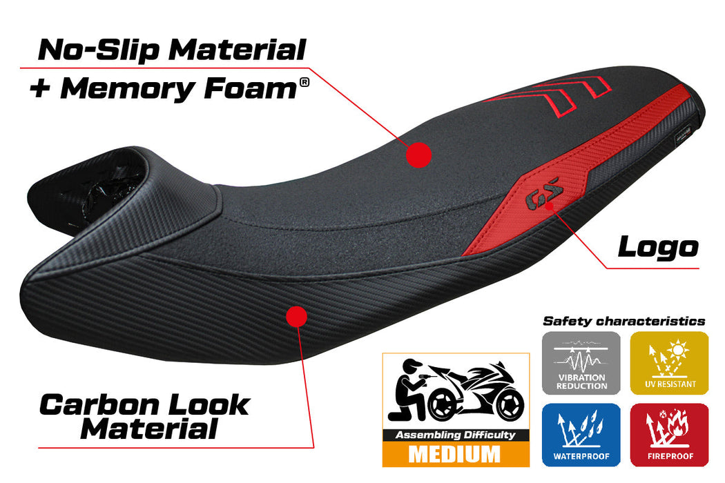 BMW F900GS 2024 2025 Seat Cover Tappezzeria Comfort Ultragrip Red Black