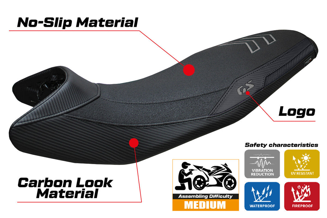 BMW F900GS 2024 2025 Seat Cover Tappezzeria Ultragrip Black