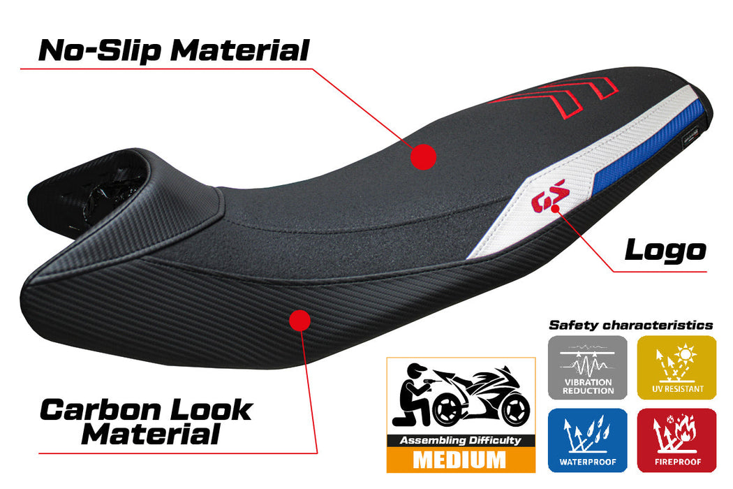 BMW F900GS 2024 2025 Seat Cover Tappezzeria Ultragrip Blue Red White