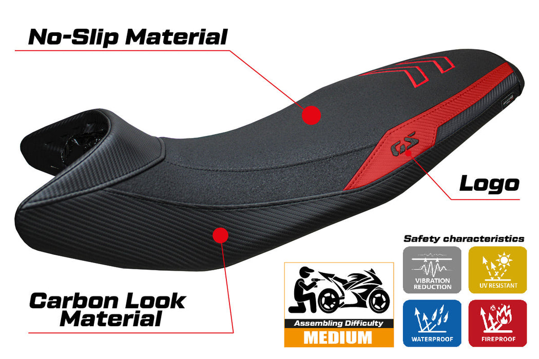 BMW F900GS 2024 2025 Seat Cover Tappezzeria Ultragrip Red Black