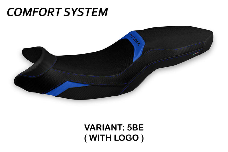 BMW F900R 2019-2024 Seat Cover Tappezzeria Italia Comfort in Blue and Black