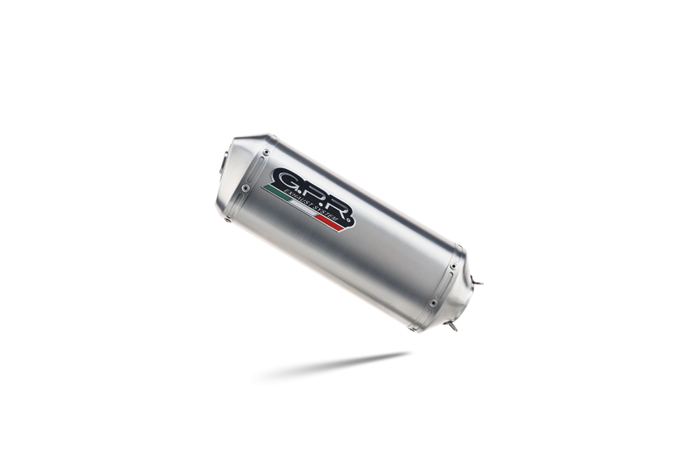 Kawasaki KLR650 KLR650R KLR650C 1988-2024, GPR Satinox Slip-on with Removable DB Killer, Link Pipe