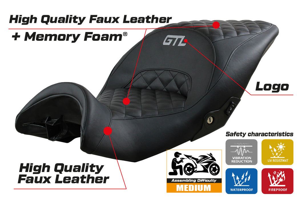 BMW K1600GTL 2010-2024 Seat Cover Tappezzeria Italia Comfort in Black SE