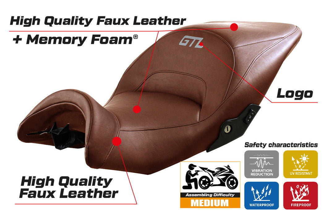 BMW K1600GTL 2010-2024 Seat Cover Tappezzeria Italia Comfort in Brown
