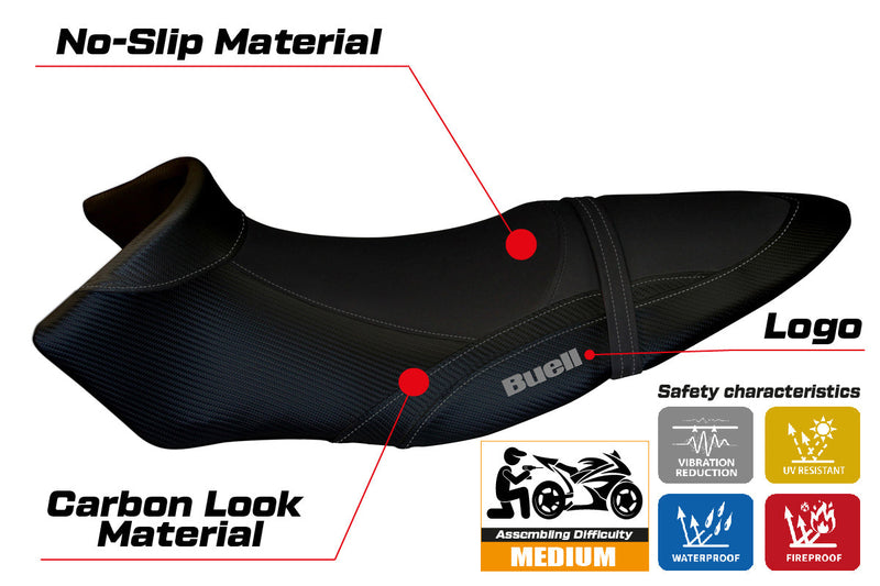 Buell XB12S XB12SX 2019-2021 Seat Cover Tappezzeria Italia in Black