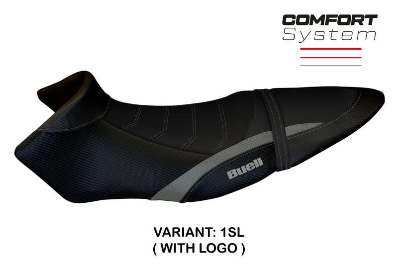 Buell XB12S XB12SX 2019-2021 Seat Cover Tappezzeria Italia Comfort in Silver and Black