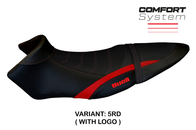Buell XB12S XB12SX 2019-2021 Seat Cover Tappezzeria Italia Comfort in Red and Black