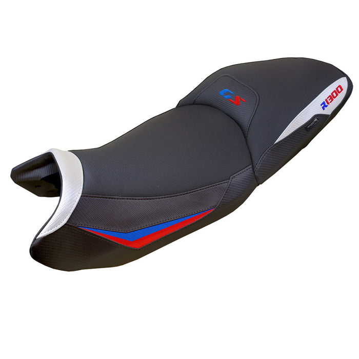 BMW R1300GS 2023 2024 Touring Seat Cover Tappezzeria Italia in White Red and Blue