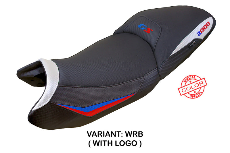 BMW R1300GS 2023 2024 Touring Seat Cover Tappezzeria Italia in White Red and Blue