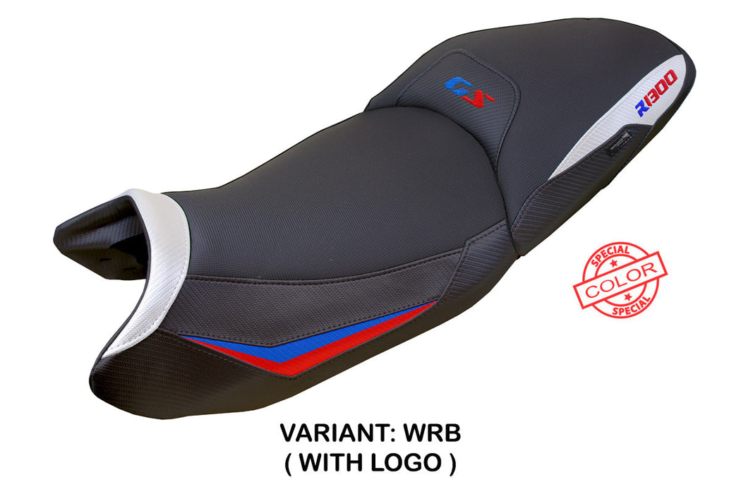 BMW R1300GS 2023 2024 Touring Seat Cover Tappezzeria Italia in White Red and Blue