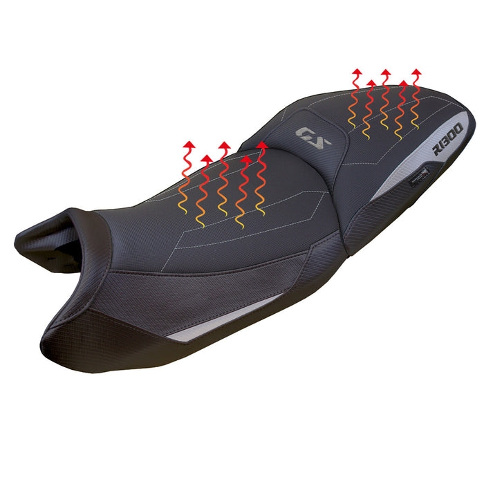 BMW R1300GS 2023-2024 Seat Cover Tappezzeria Italia Comfort Heated in Silver and Black