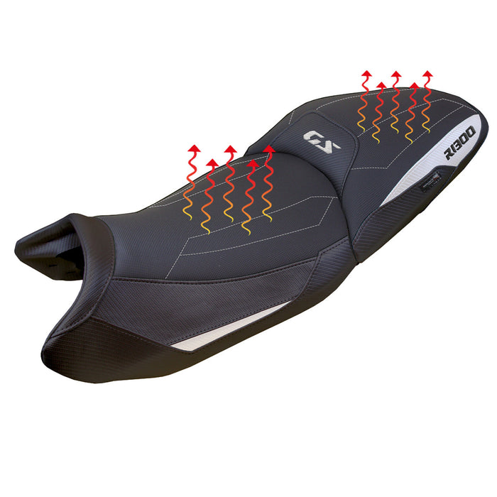 BMW R1300GS 2023-2024 Seat Cover Tappezzeria Italia Comfort Heated in White and Black