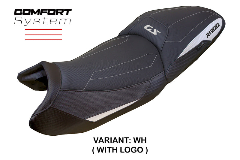 BMW R1300GS 2023 2024 Touring Seat Cover Tappezzeria Italia Comfort in White and Black