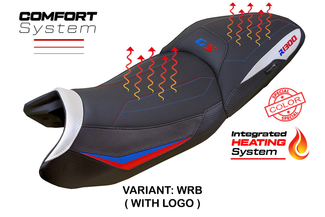 BMW R1300GS 2023-2024 Seat Cover Tappezzeria Italia Comfort Heated in White, Red, and Blue