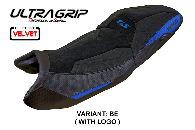 BMW R1300GS 2023 2024 Touring Seat Cover Tappezzeria Italia Ultragrip in Blue and Black