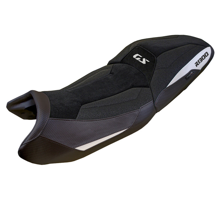 BMW R1300GS 2023 2024 Touring Seat Cover Tappezzeria Italia Ultragrip in White and Black