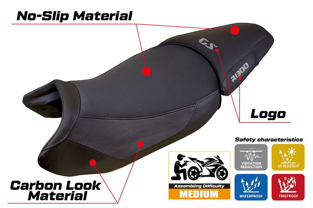 BMW R1300GS 2023 2024 Standard Seat Cover Tappezzeria Italia in Black