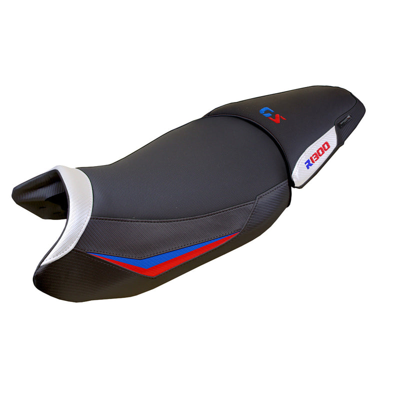 BMW R1300GS 2023 2024 Standard Seat Cover Tappezzeria Italia in White Red and Blue