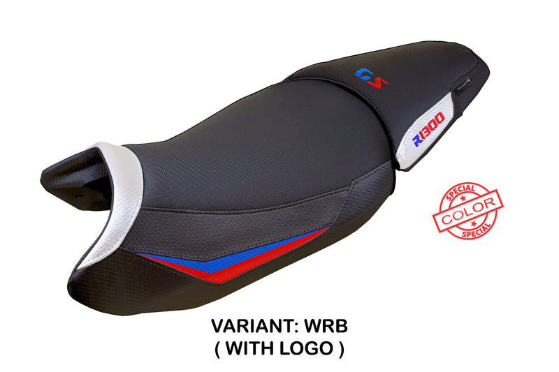 BMW R1300GS 2023 2024 Standard Seat Cover Tappezzeria Italia in White Red and Blue