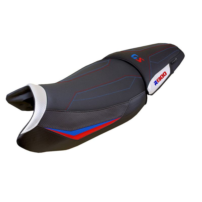 BMW R1300GS 2023 2024 Standard Seat Cover Tappezzeria Italia Comfort in White Red and Blue