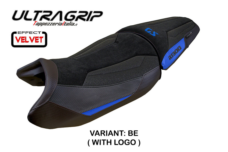 BMW R1300GS 2023 2024 Standard Seat Cover Tappezzeria Italia Ultragrip in Blue and Black