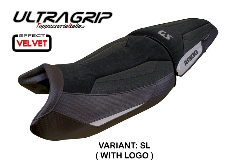 BMW R1300GS 2023 2024 Standard Seat Cover Tappezzeria Italia Ultragrip in Silver and Black