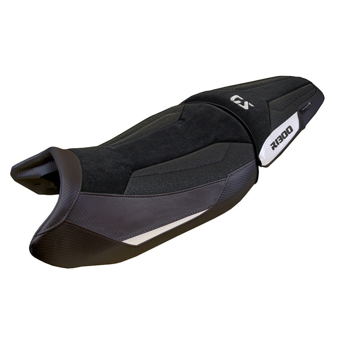 BMW R1300GS 2023 2024 Standard Seat Cover Tappezzeria Italia Ultragrip in White and Black