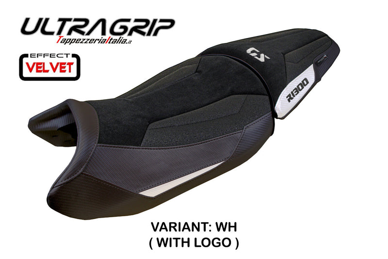 BMW R1300GS 2023 2024 Standard Seat Cover Tappezzeria Italia Ultragrip in White and Black