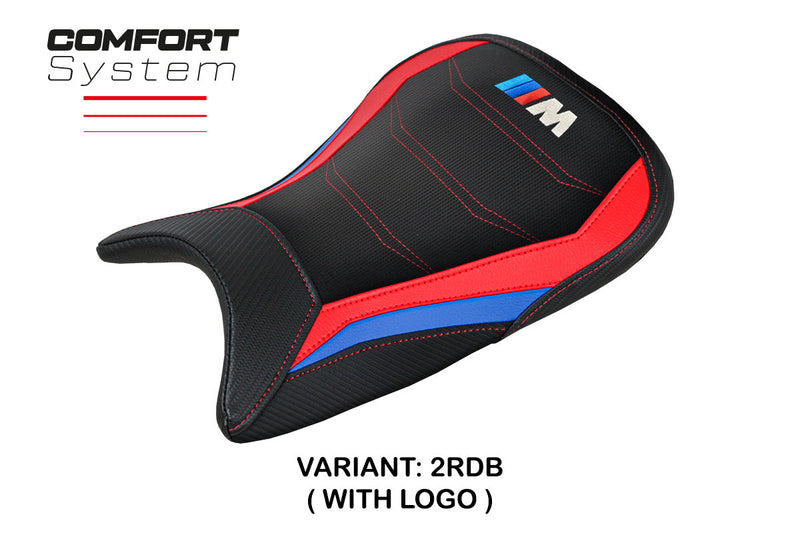 BMW M1000R 2022-2024 Seat Cover Tappezzeria Italia Comfort in Red, Blue and Black