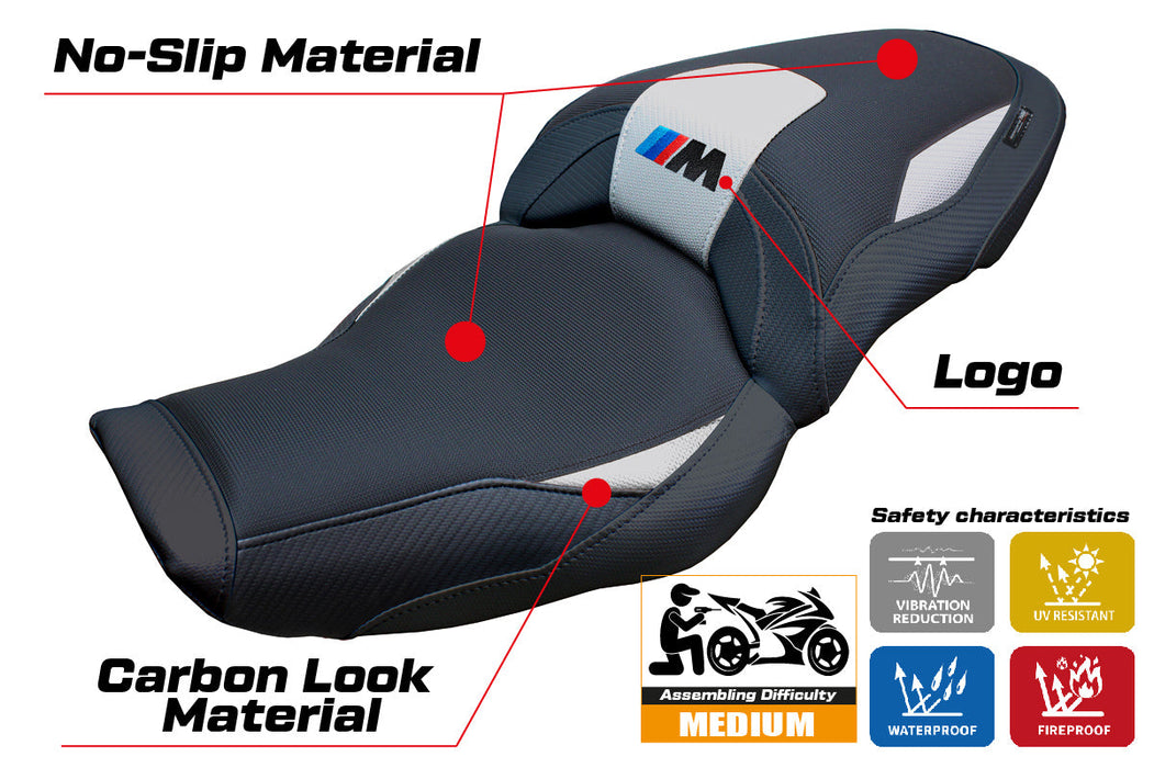 BMW M1000XR 2024 Seat Cover Tappezzeria Italia in Silver Black