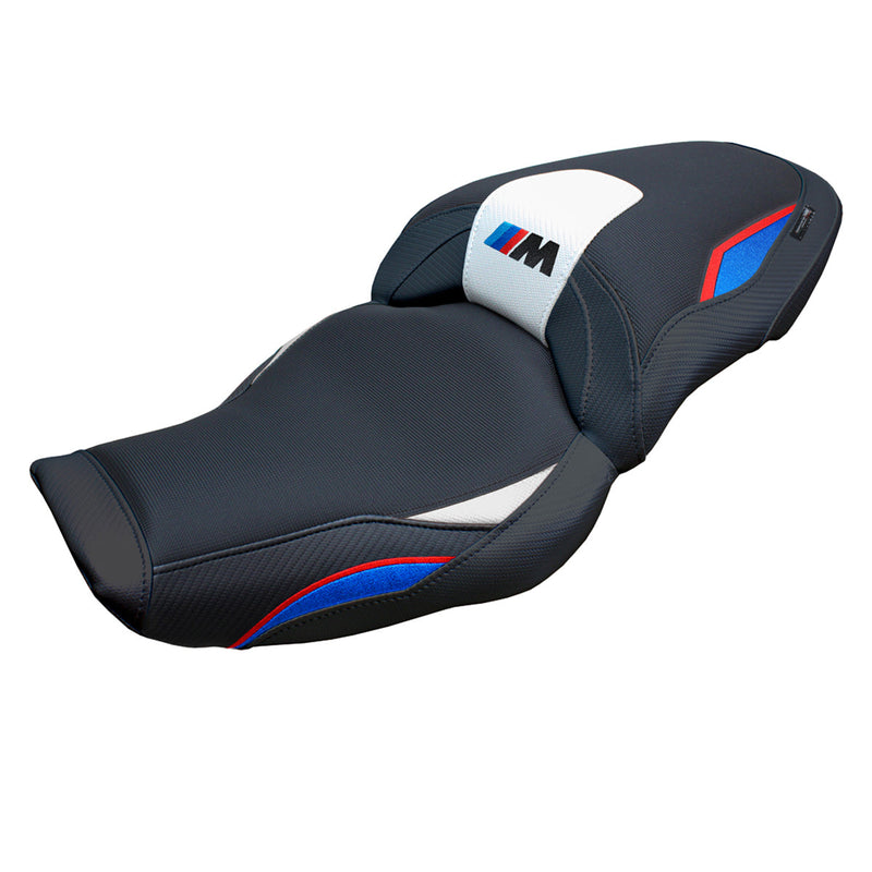 BMW M1000XR 2024 Seat Cover Tappezzeria Italia in White Red Blue and Black