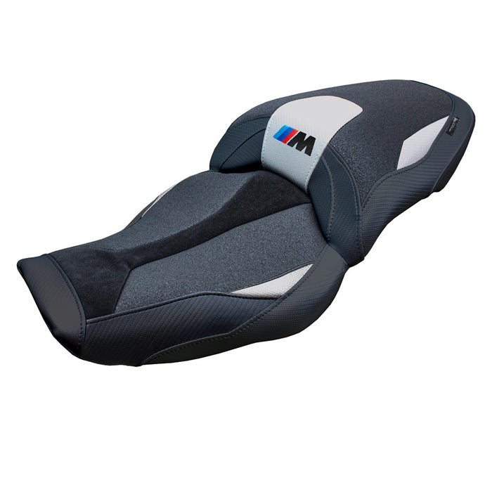 BMW M1000XR 2024 Seat Cover Tappezzeria Italia Ultragrip in Silver and Black