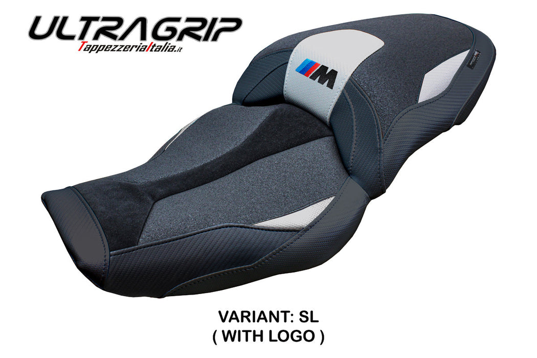 BMW M1000XR 2024 Seat Cover Tappezzeria Italia Ultragrip in Silver and Black