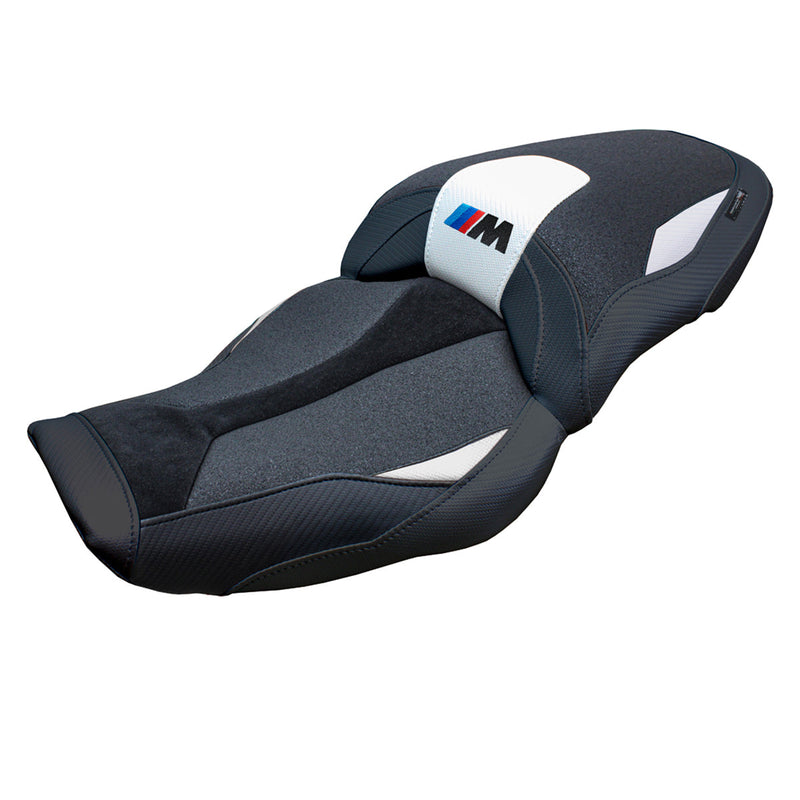 BMW M1000XR 2024 Seat Cover Tappezzeria Italia Ultragrip in White and Black