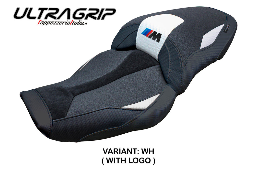 BMW M1000XR 2024 Seat Cover Tappezzeria Italia Ultragrip in White and Black