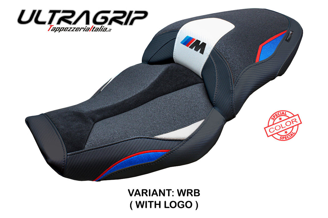 BMW M1000XR 2024 Seat Cover Tappezzeria Italia Ultragrip in White Red Blue and Black