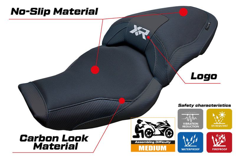 BMW S1000XR 2024 Seat Cover Tappezzeria Italia in Black