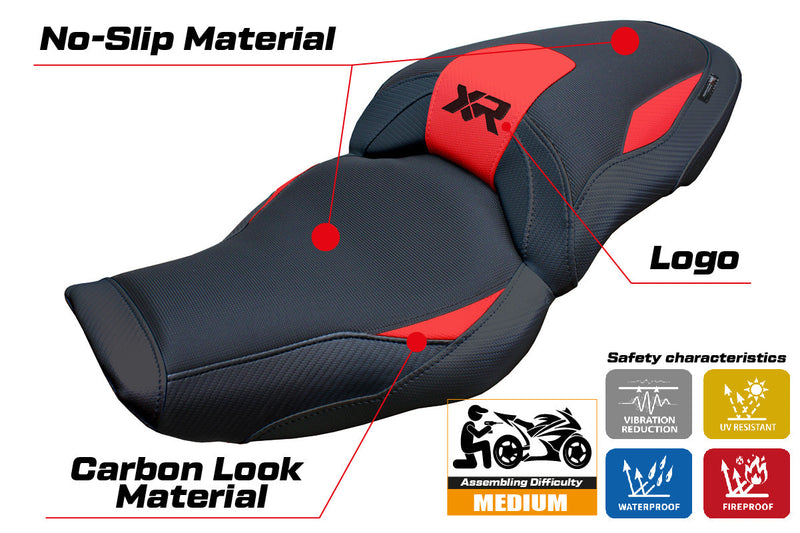 BMW S1000XR 2024 Seat Cover Tappezzeria Italia in Red Black