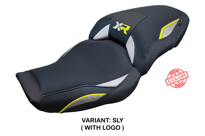 BMW S1000XR 2024 Seat Cover Tappezzeria Italia in Silver Yellow and Black